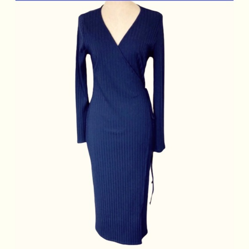 Anthropologie ASTR The Label‎ Wrap Ribbed Dress